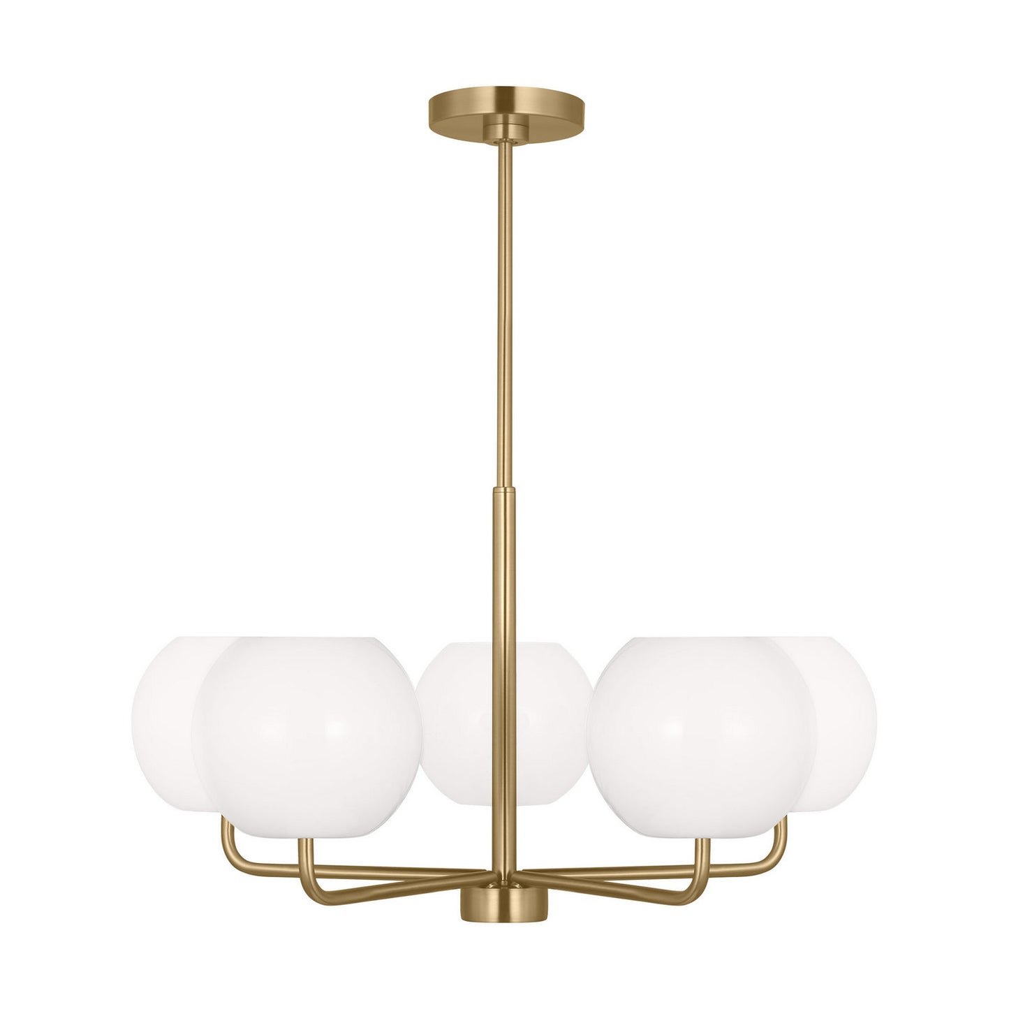 Rory Five Light Chandelier in Satin Brass