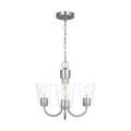 Generation Lighting - GLC1153BS - Three Light Chandelier - Miles - Brushed Nickel
