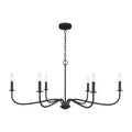 Generation Lighting - GLC1196MBK - Six Light Chandelier - Abells - Midnight Black