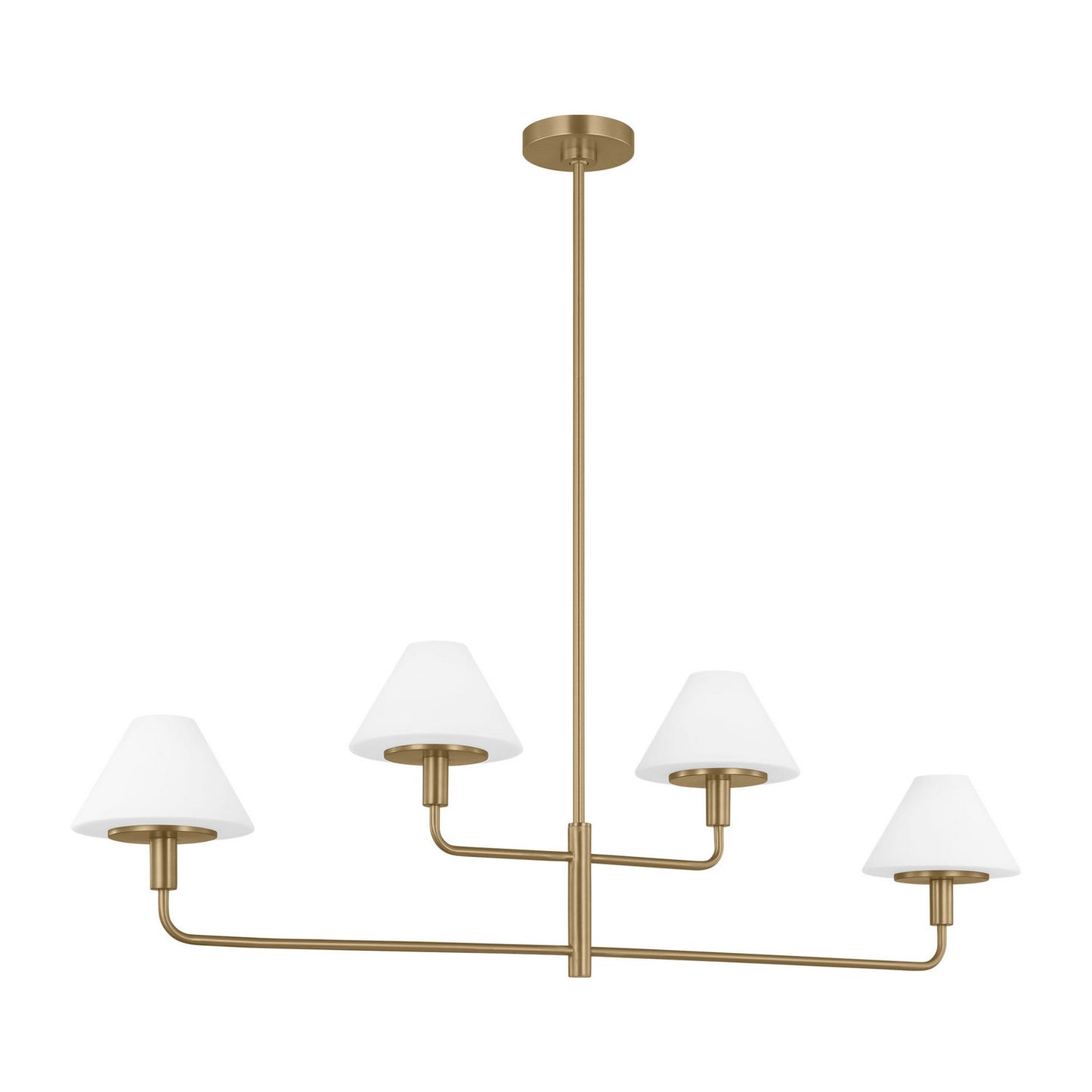 Mendota Four Light Chandelier in Satin Brass