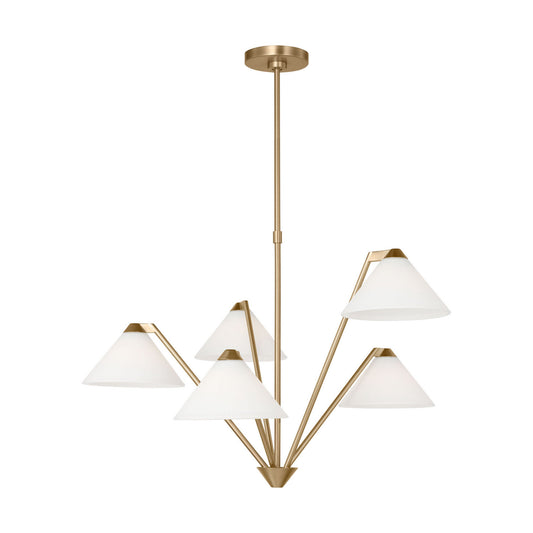Werley Chandelier in Satin Brass