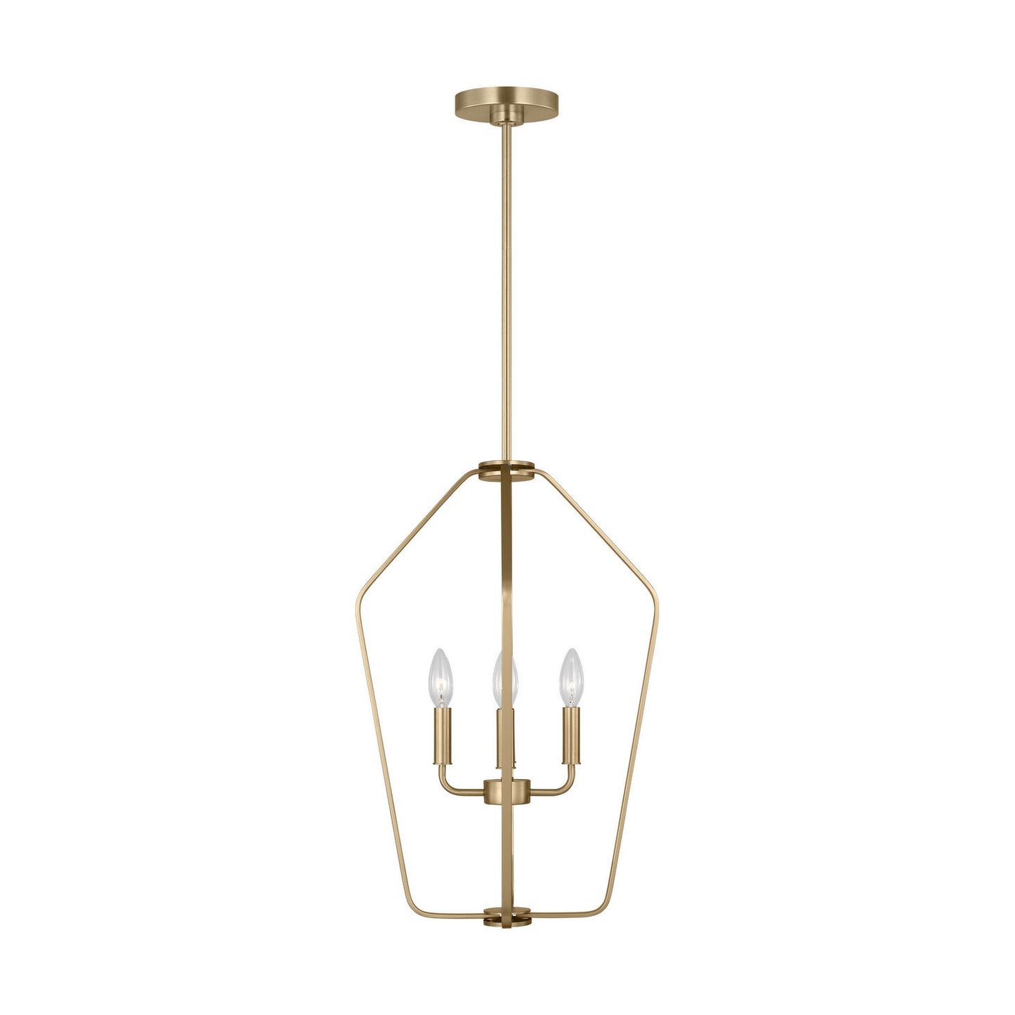 Kennan Four Light Chandelier in Satin Brass