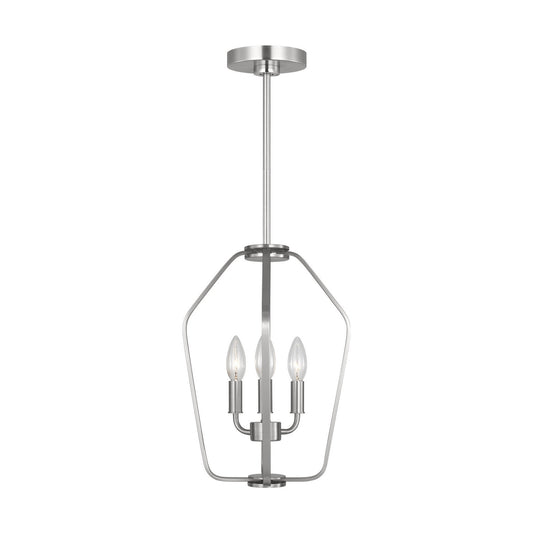 Kennan Three Light Chandelier in Brushed Nickel