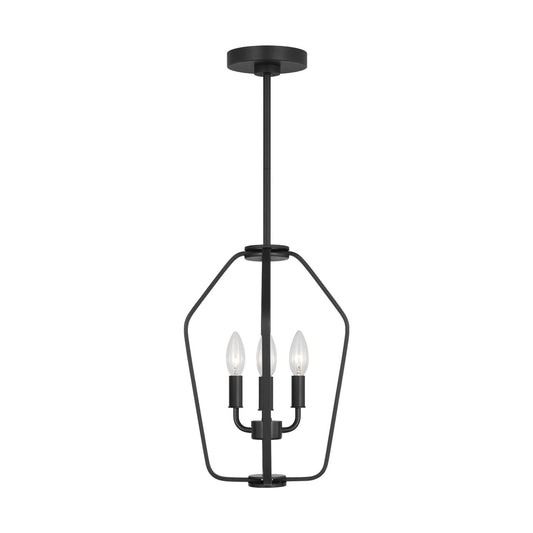 Kennan Three Light Chandelier in Midnight Black