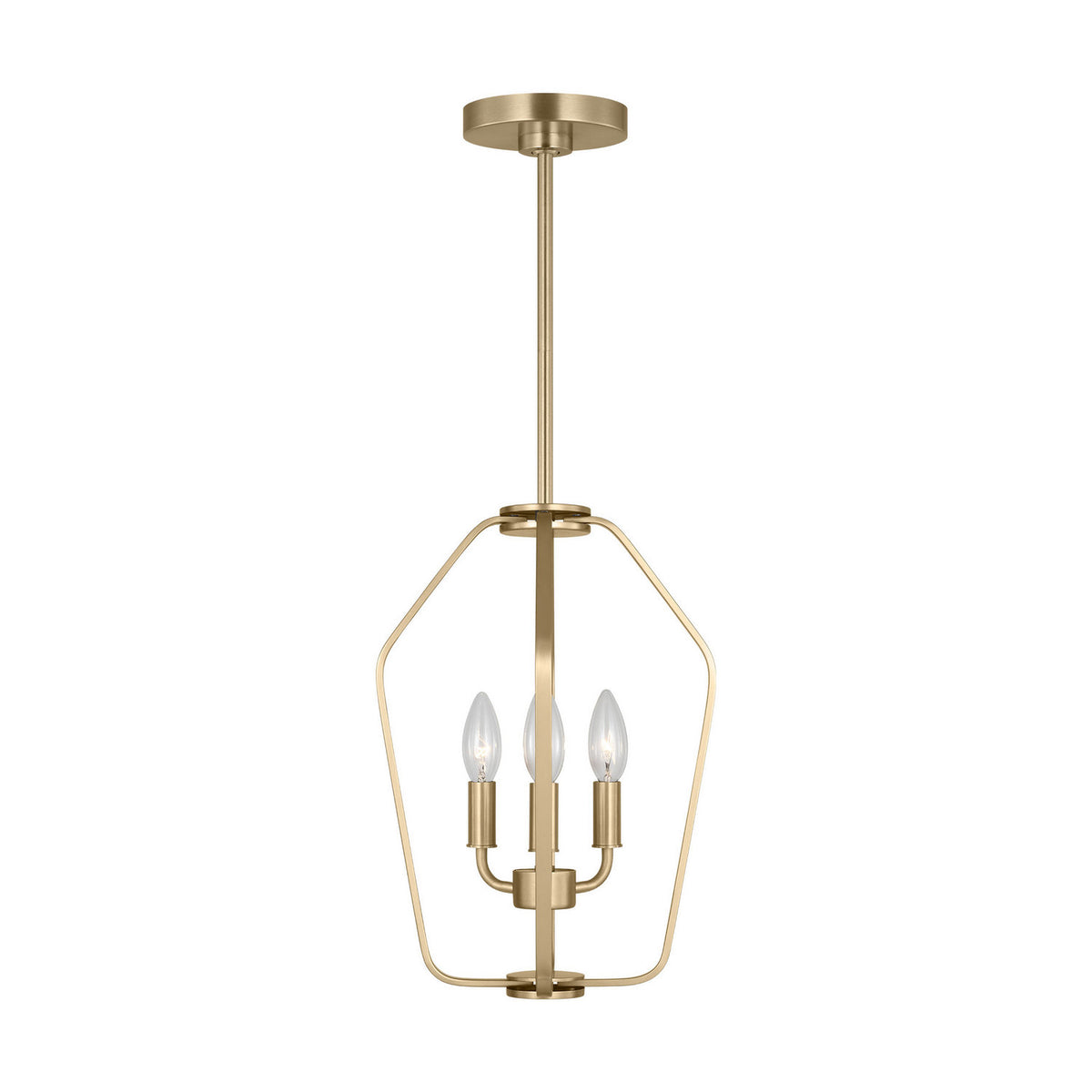 Generation Lighting - GLC1283SB - Three Light Chandelier - Kennan - Satin Brass