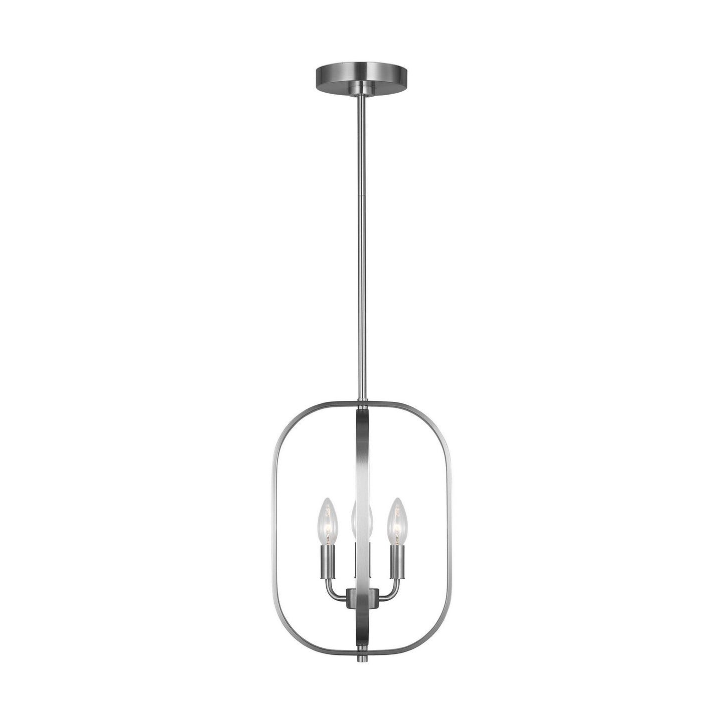 Loretto Three Light Chandelier in Brushed Nickel