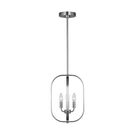 Loretto Three Light Chandelier in Brushed Nickel