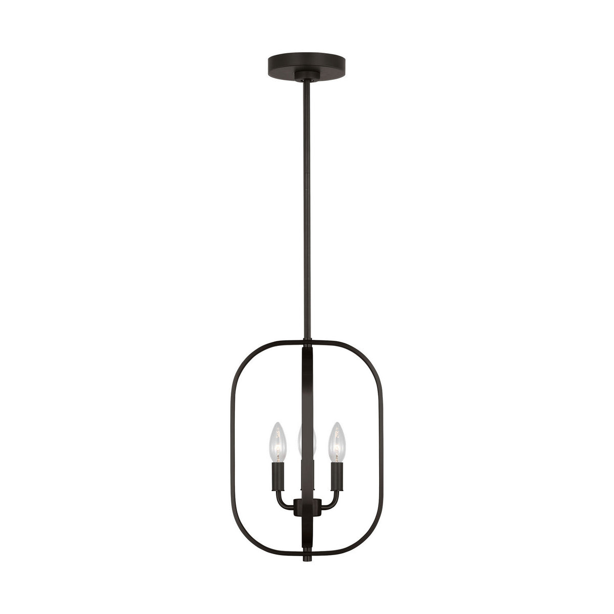Generation Lighting - GLC1293MBK - Three Light Chandelier - Loretto - Midnight Black