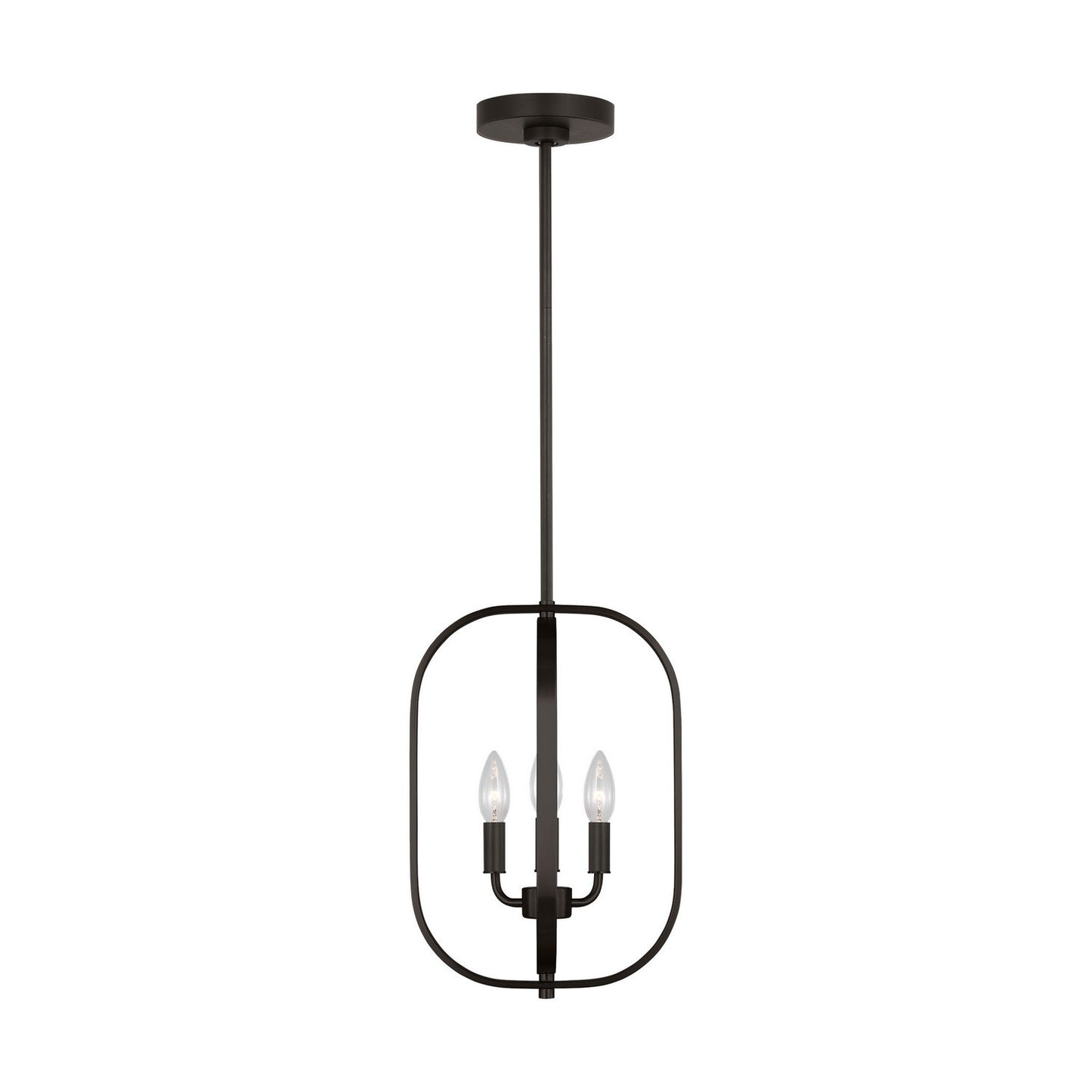 Loretto Three Light Chandelier in Midnight Black