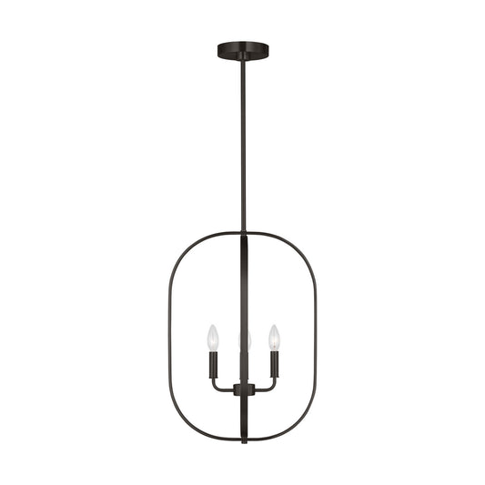 Loretto Four Light Chandelier in Midnight Black
