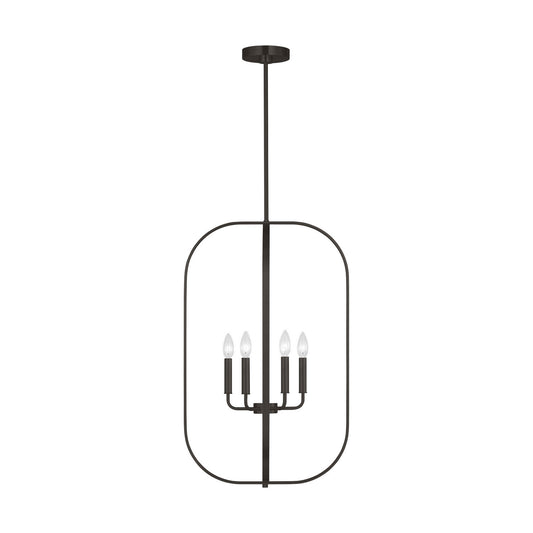 Loretto Six Light Chandelier in Midnight Black
