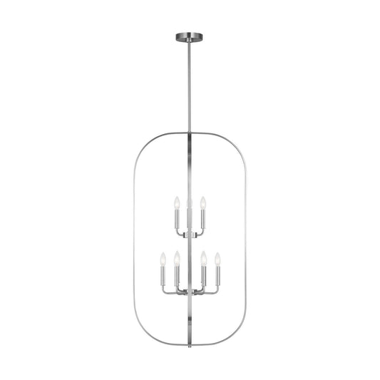 Loretto Nine Light Chandelier in Brushed Nickel