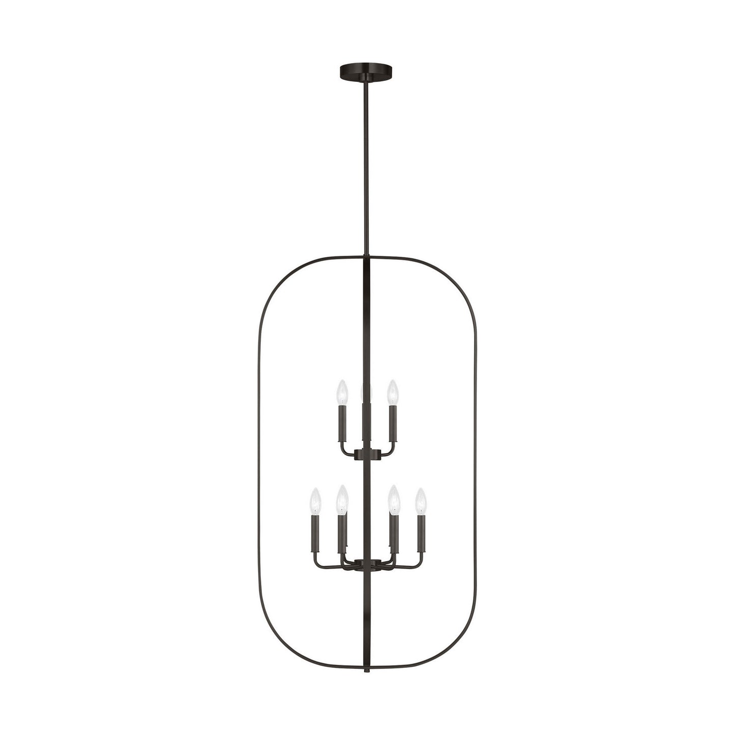 Generation Lighting - GLC1329MBK - Nine Light Chandelier - Loretto - Midnight Black