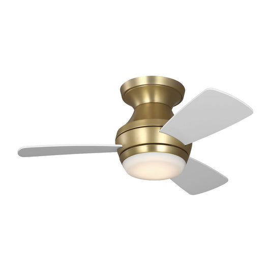 Ikon 32 Hugger LED 32" Ceiling Fan in Burnished Brass