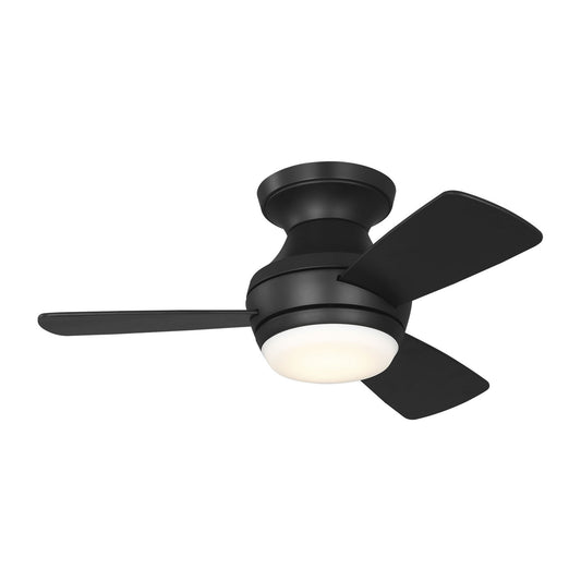 Ikon 32 Hugger LED 32" Ceiling Fan in Midnight Black