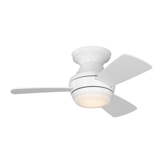 Ikon 32 Hugger LED 32" Ceiling Fan in Matte White
