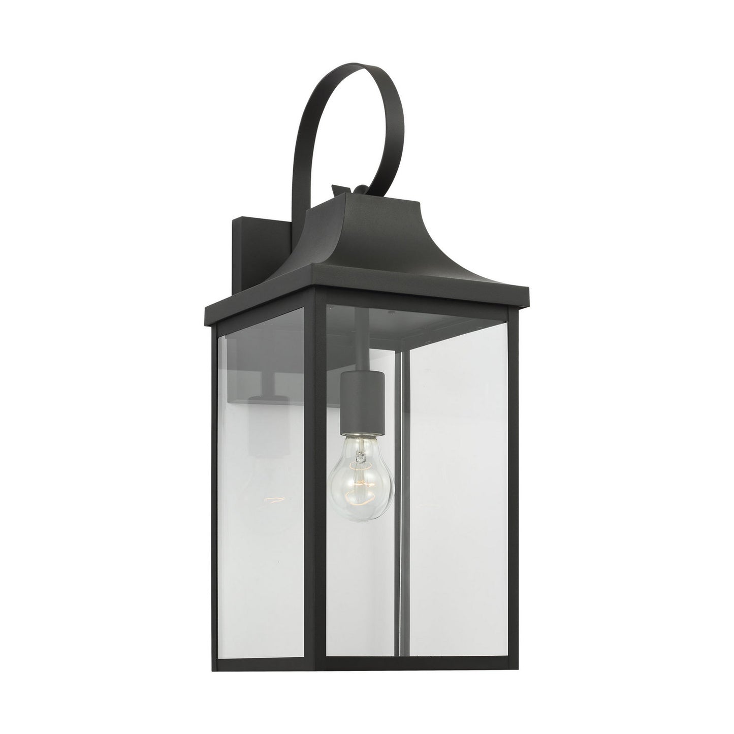 Saybrook One Light Lantern in Textured Black