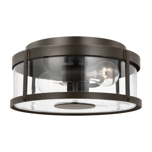 Luning Flush Mount in Antique Bronze