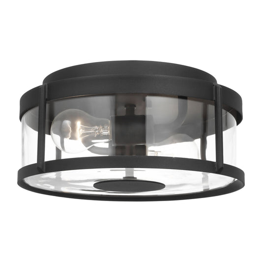 Luning Flush Mount in Textured Black