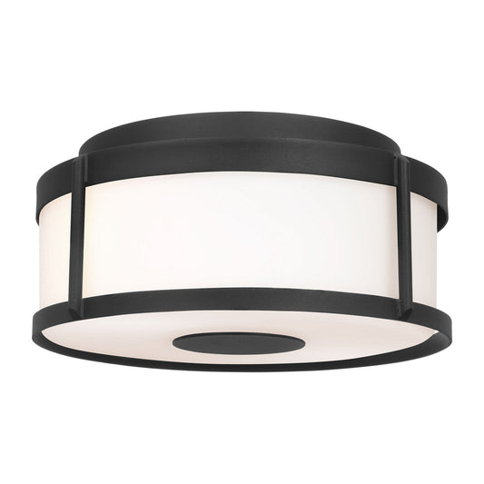 Luning Flush Mount in Textured Black