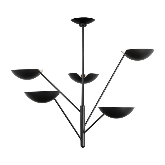Nevel Five Light Chandelier in Aged Iron
