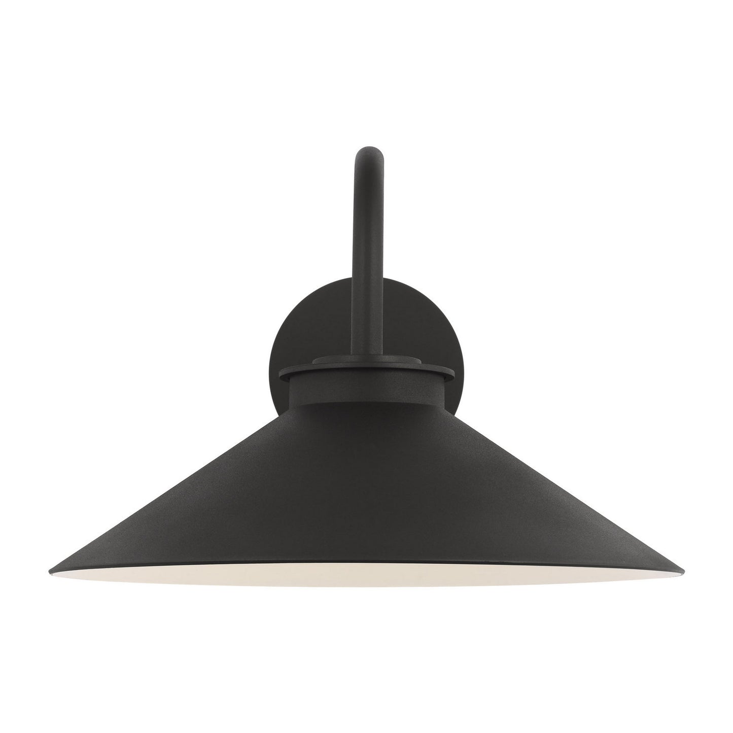 Modern Barn Light LED Wall Lantern in Textured Black