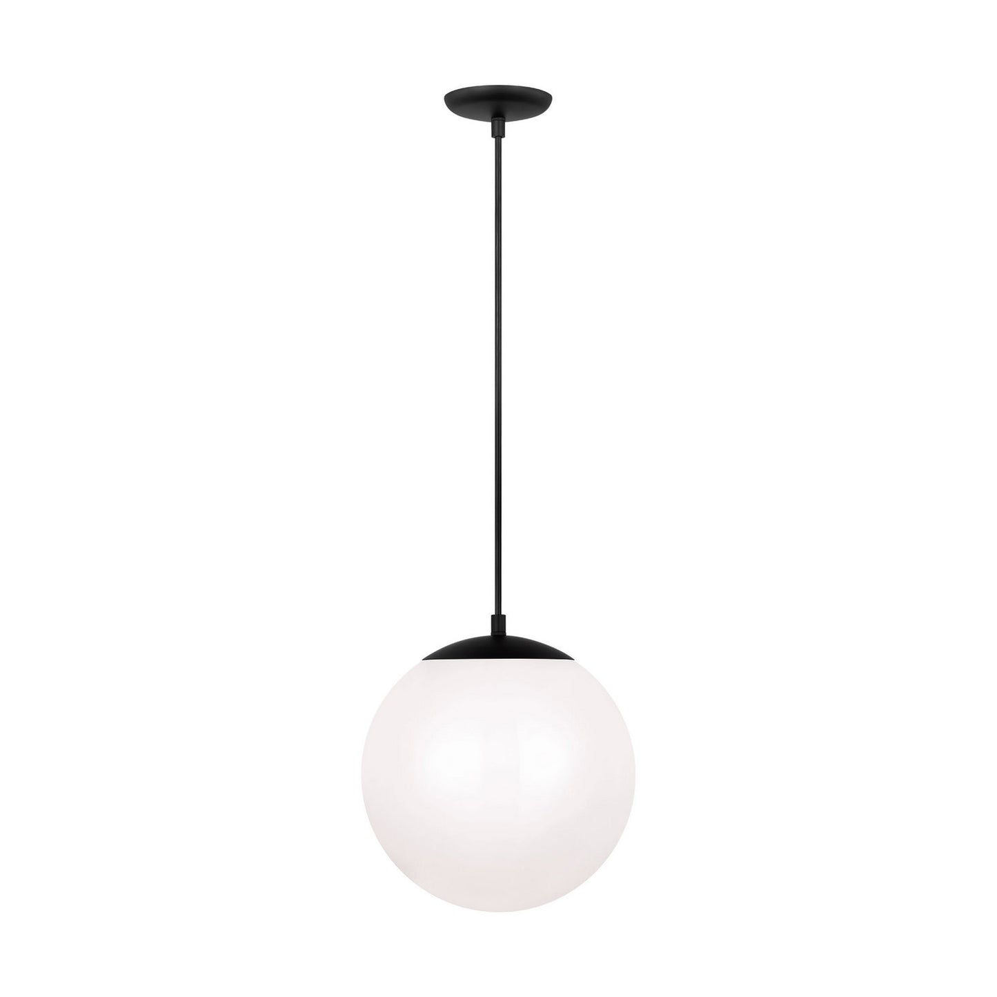 Leo - Hanging Globe One Light Pendant in Midnight Black