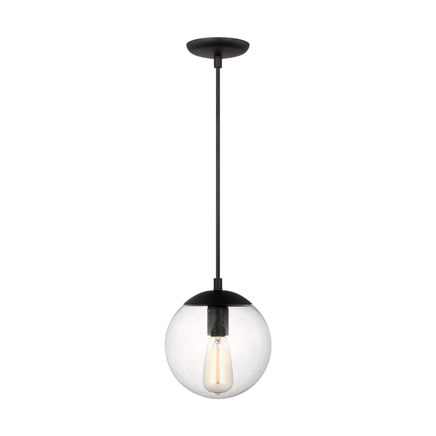 Leo - Hanging Globe One Light Pendant in Midnight Black