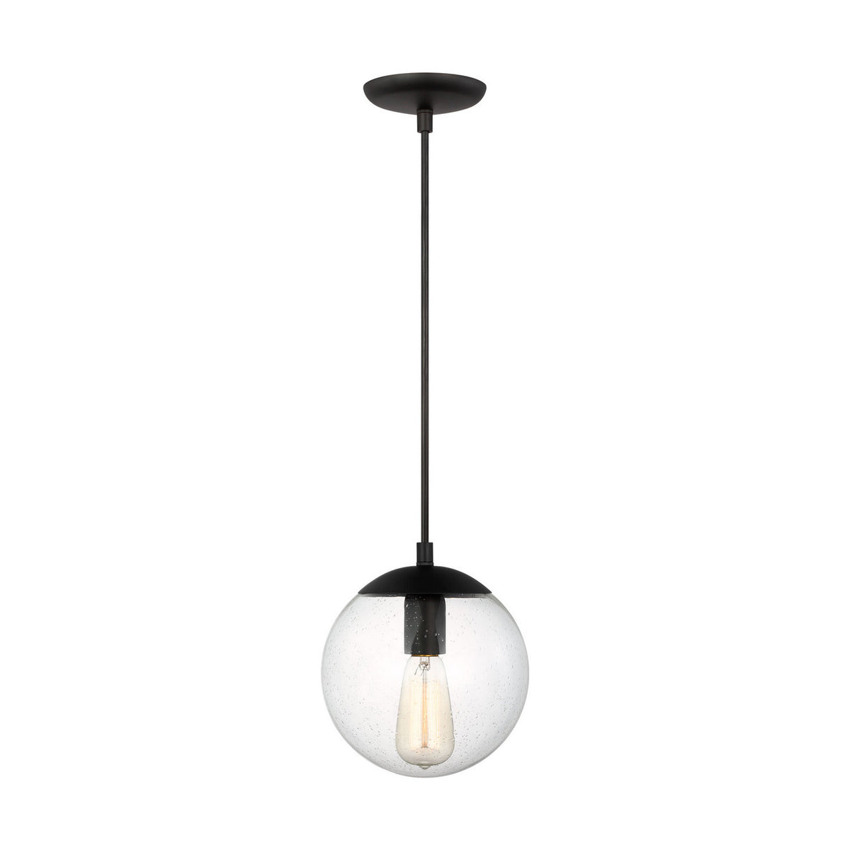 Leo - Hanging Globe One Light Pendant in Midnight Black