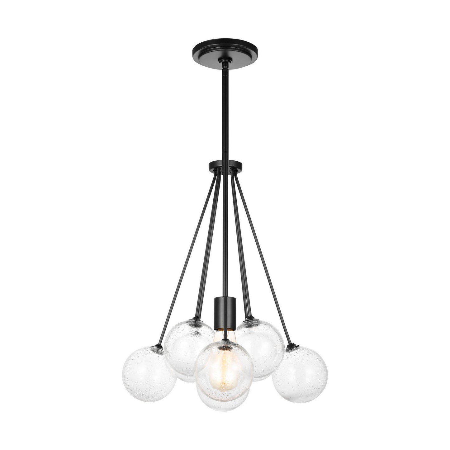 Bronzeville One Light Pendant in Midnight Black