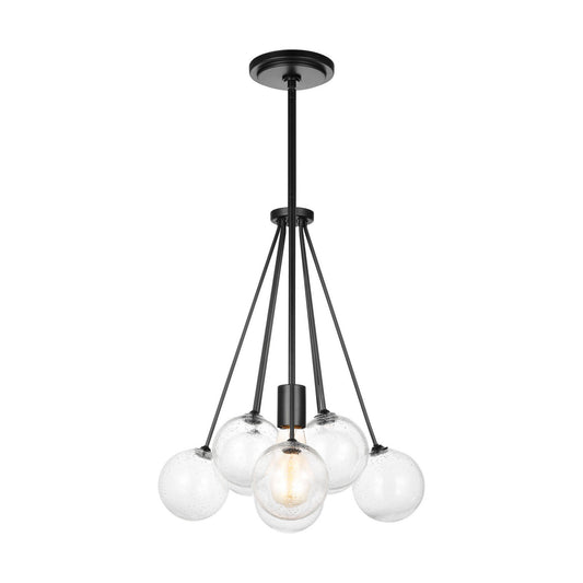 Bronzeville One Light Pendant in Midnight Black