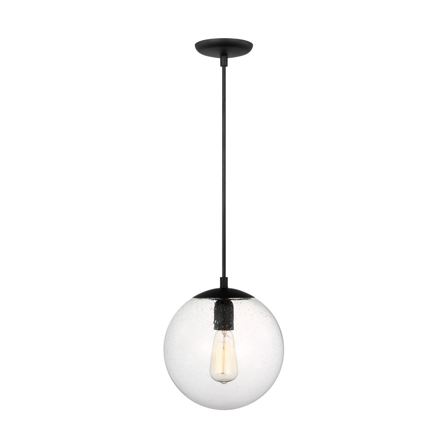 Leo - Hanging Globe One Light Pendant in Midnight Black