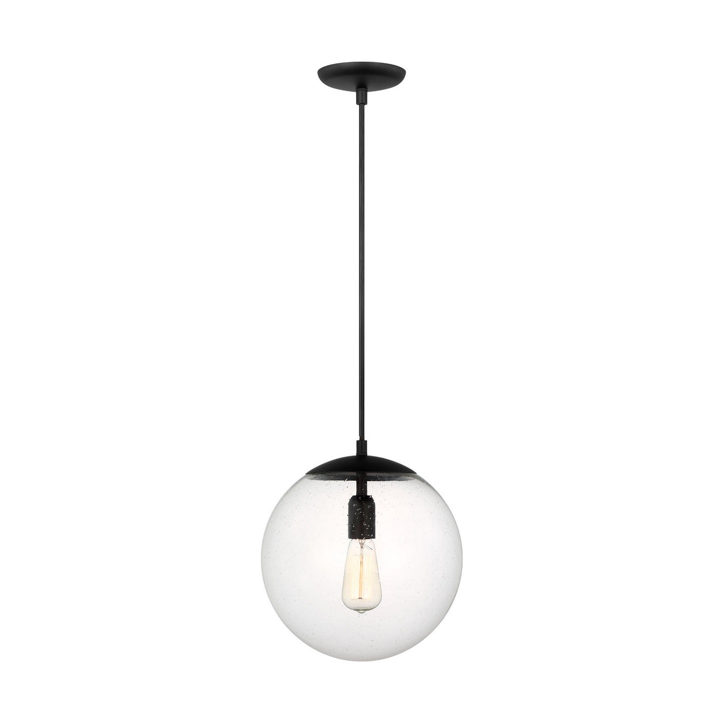Leo - Hanging Globe One Light Pendant in Midnight Black