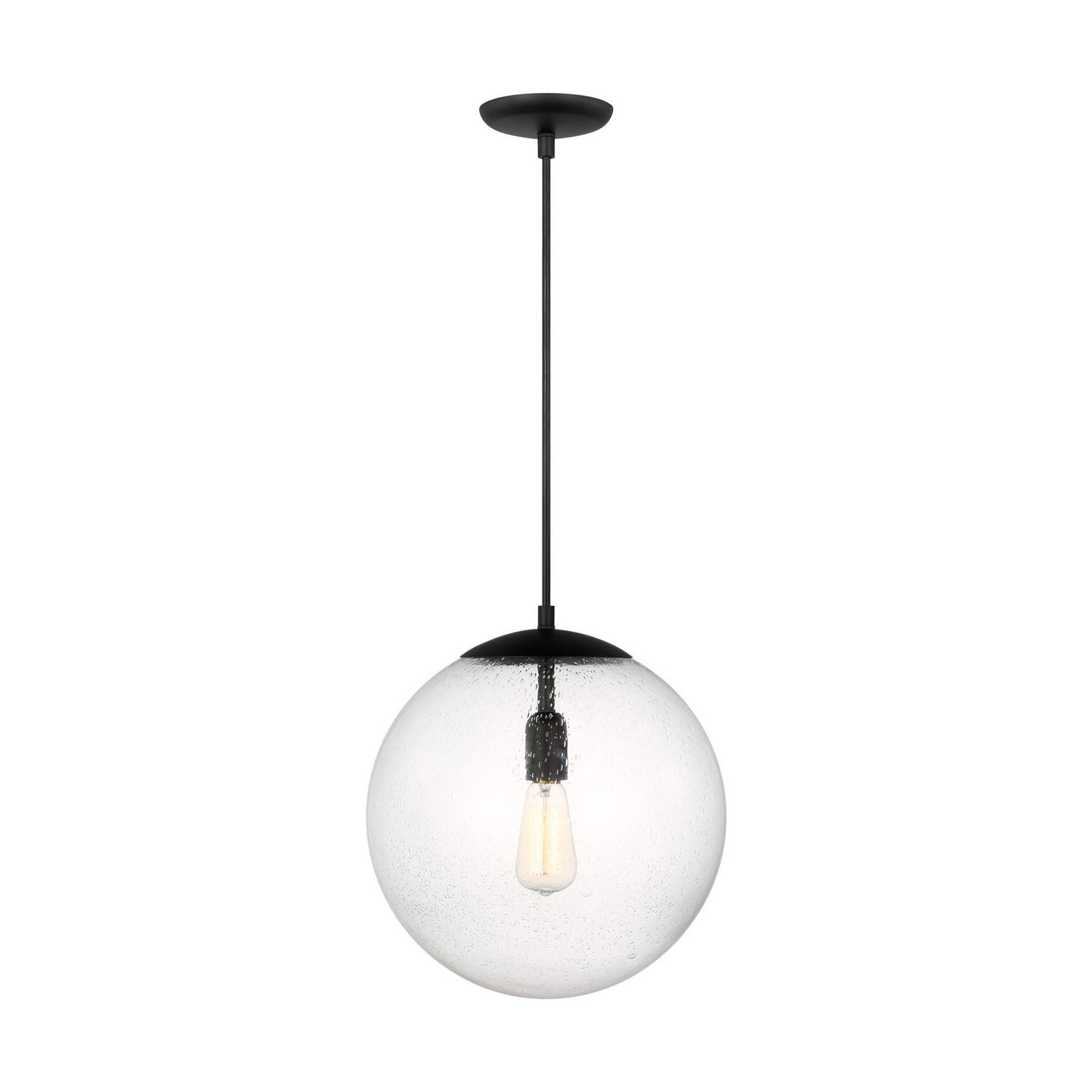 Leo - Hanging Globe One Light Pendant in Midnight Black