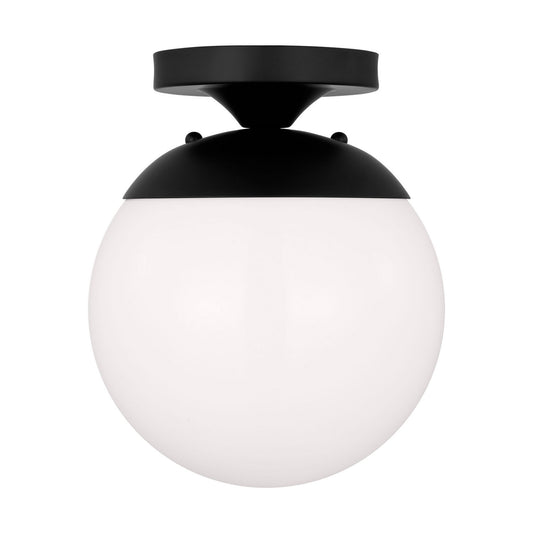 Leo - Hanging Globe One Light Wall / Semi-Flush Mount in Midnight Black