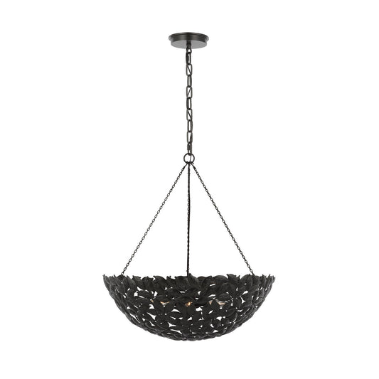 Kelan Six Light Pendant in Aged Iron