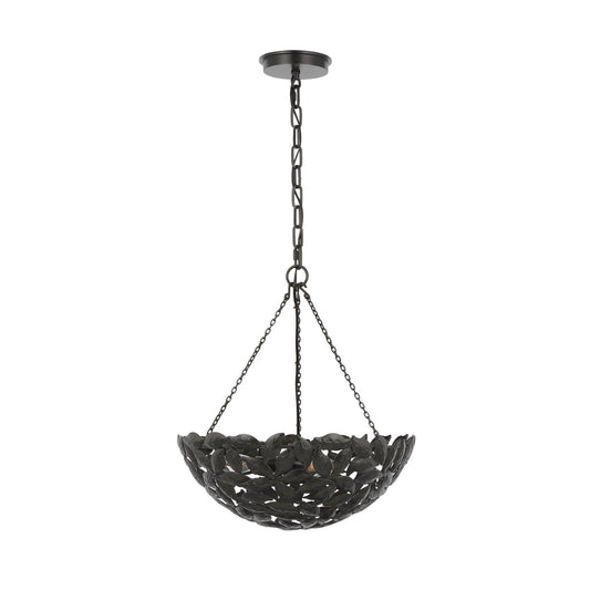 Kelan Six Light Pendant in Aged Iron