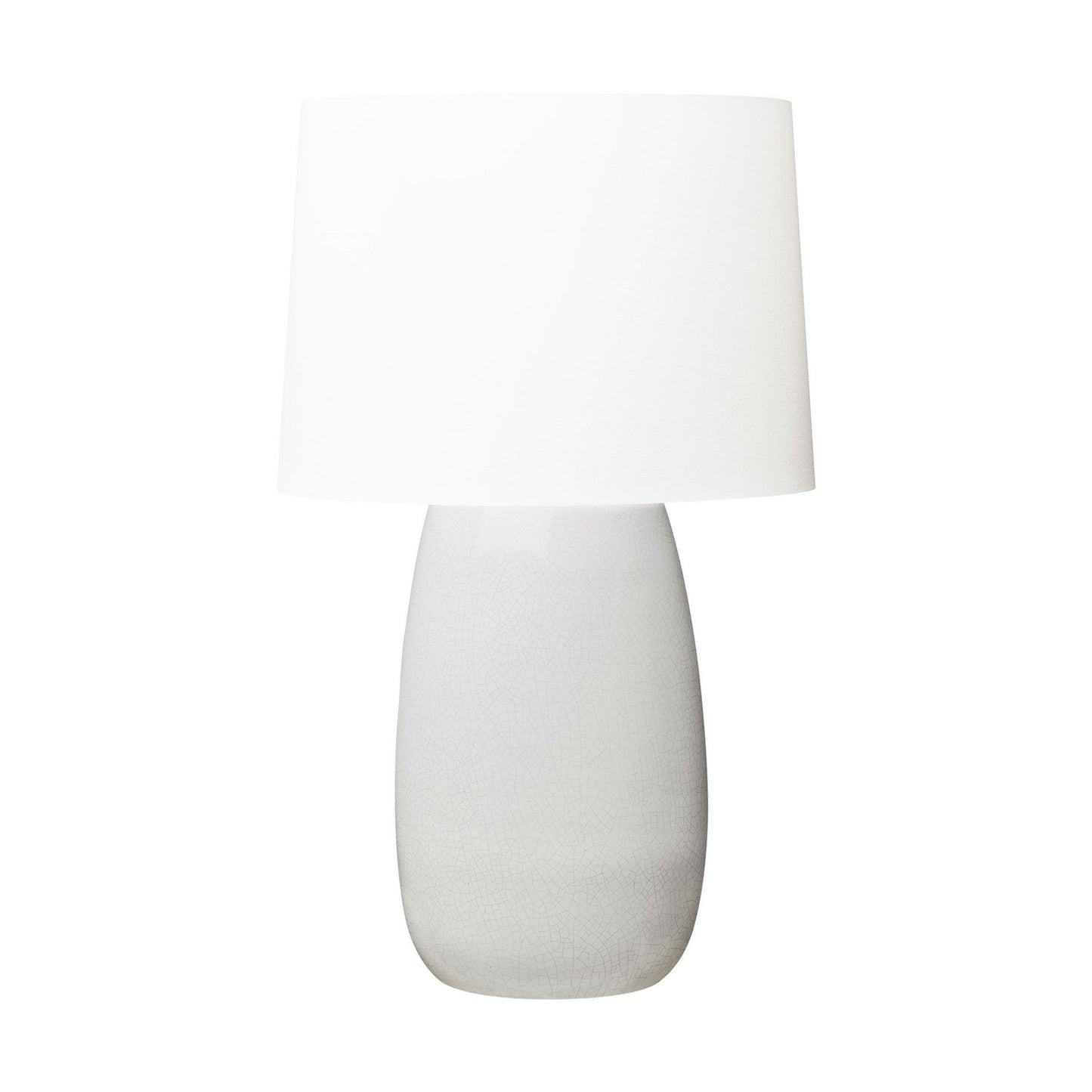 Roma One Light Table Lamp in White Crackle