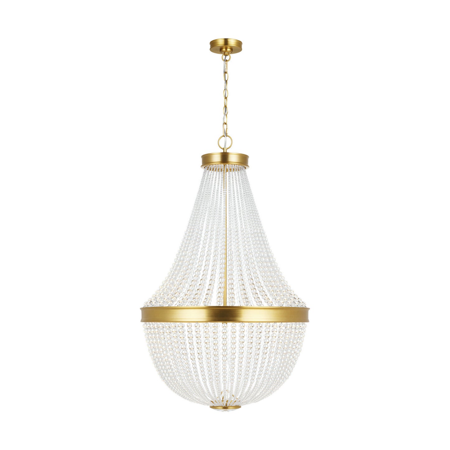Summerhill 12 Light Chandelier in Burnished Brass
