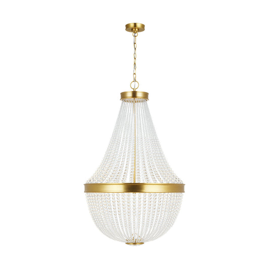 Summerhill 12 Light Chandelier in Burnished Brass