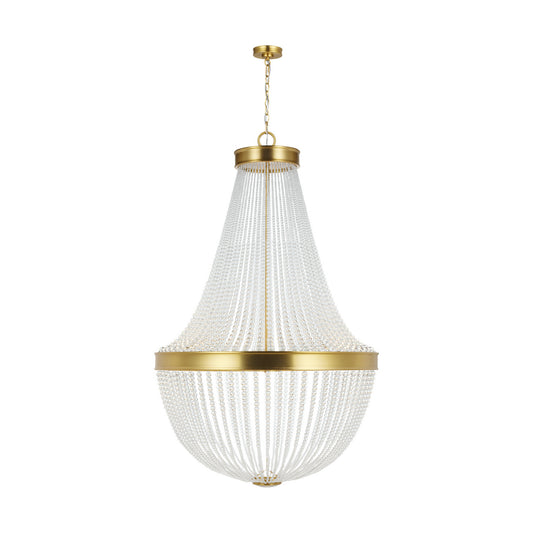 Summerhill 12 Light Chandelier in Burnished Brass