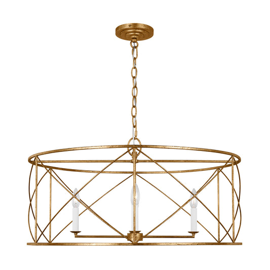 Beatrix Four Light Chandelier in Antique Gild