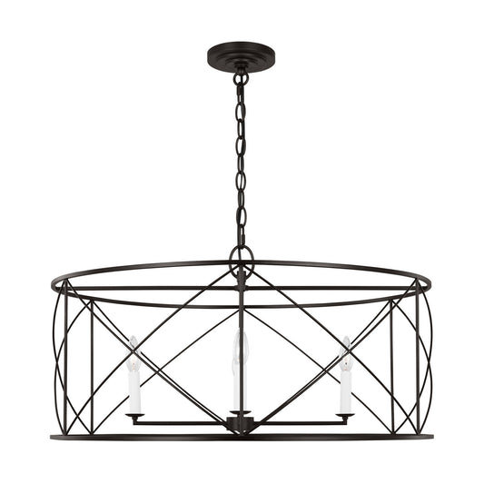 Beatrix Four Light Chandelier in Aged Iron