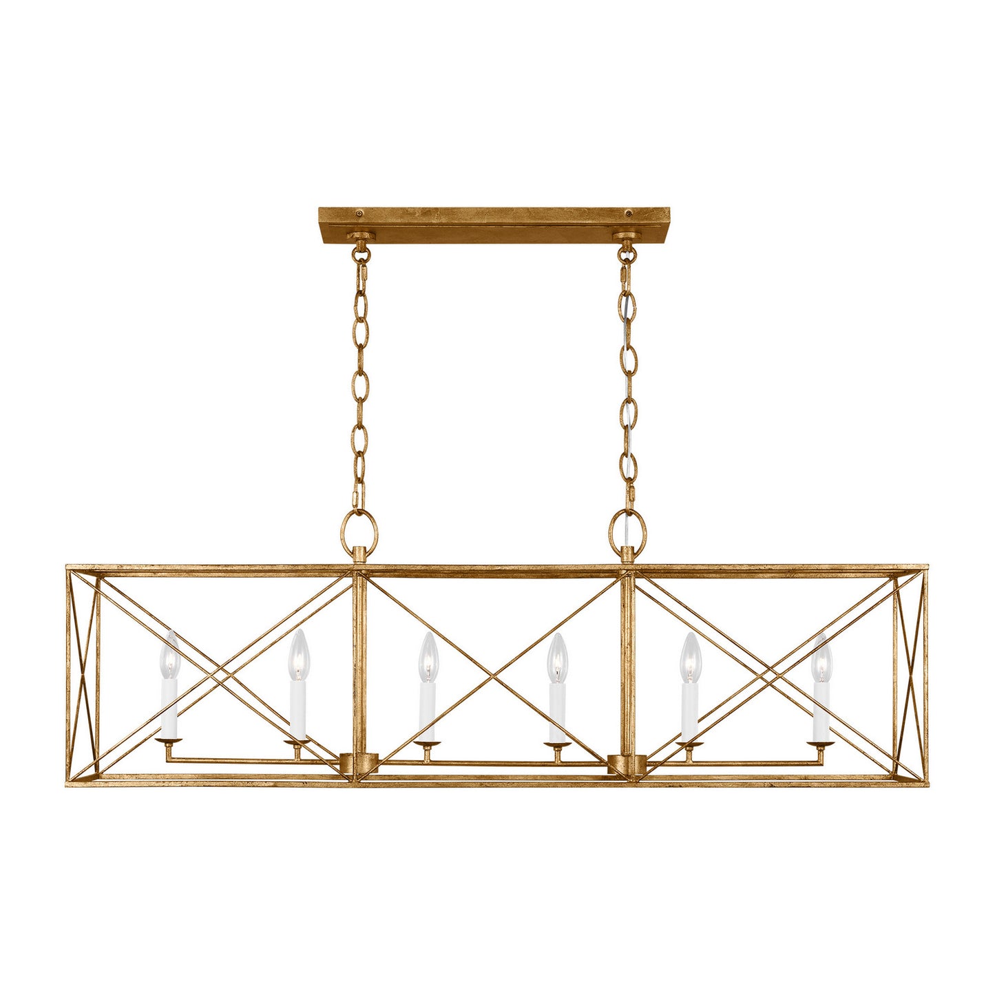 Beatrix Six Light Chandelier in Antique Gild