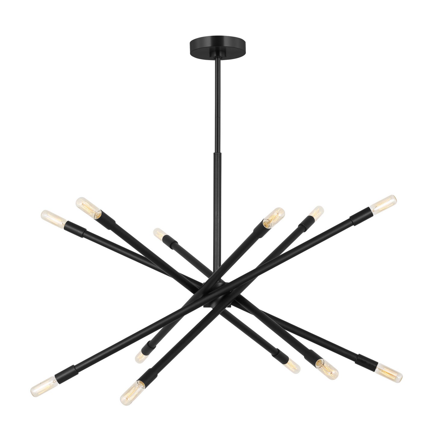 Eastyn 12 Light Chandelier in Midnight Black