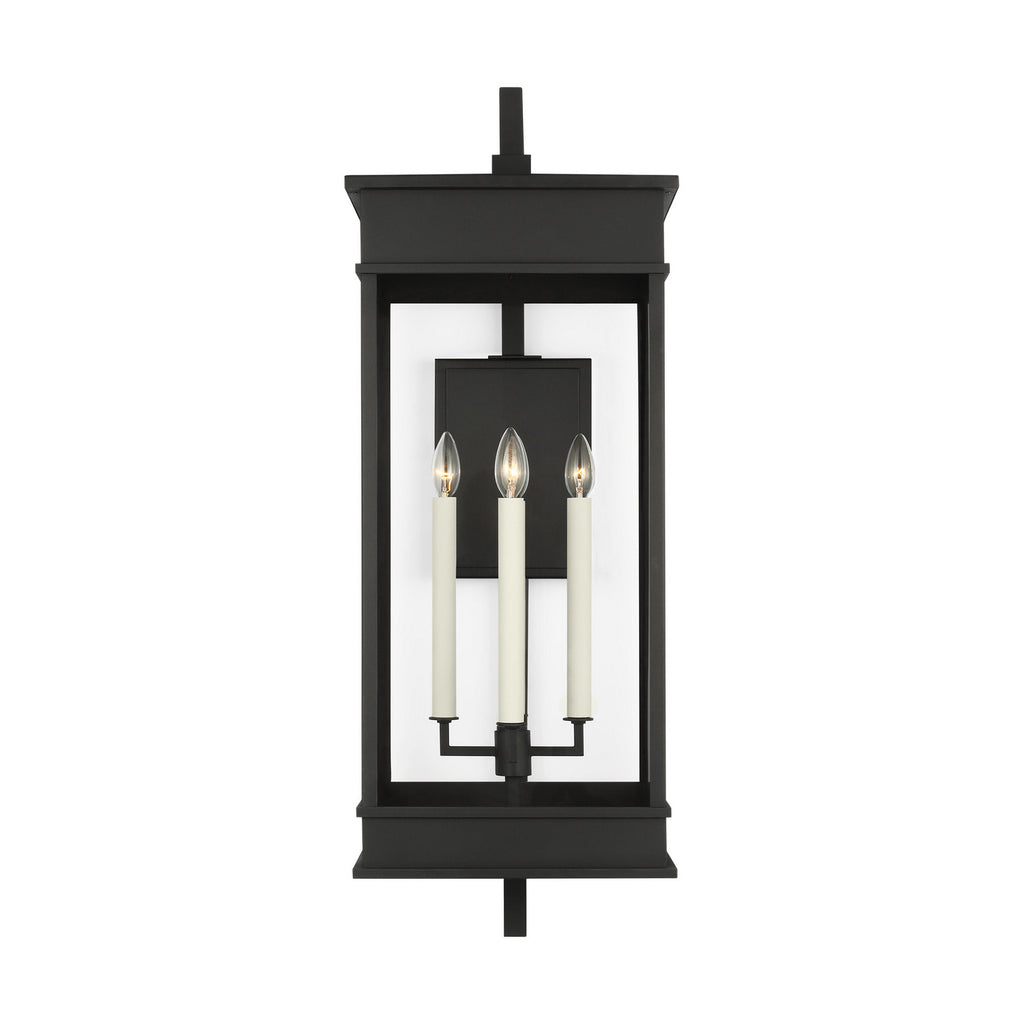 Cupertino Four Light Outdoor Wall Sconce in Textured Black