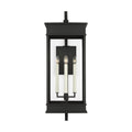 Cupertino Four Light Outdoor Wall Sconce in Textured Black