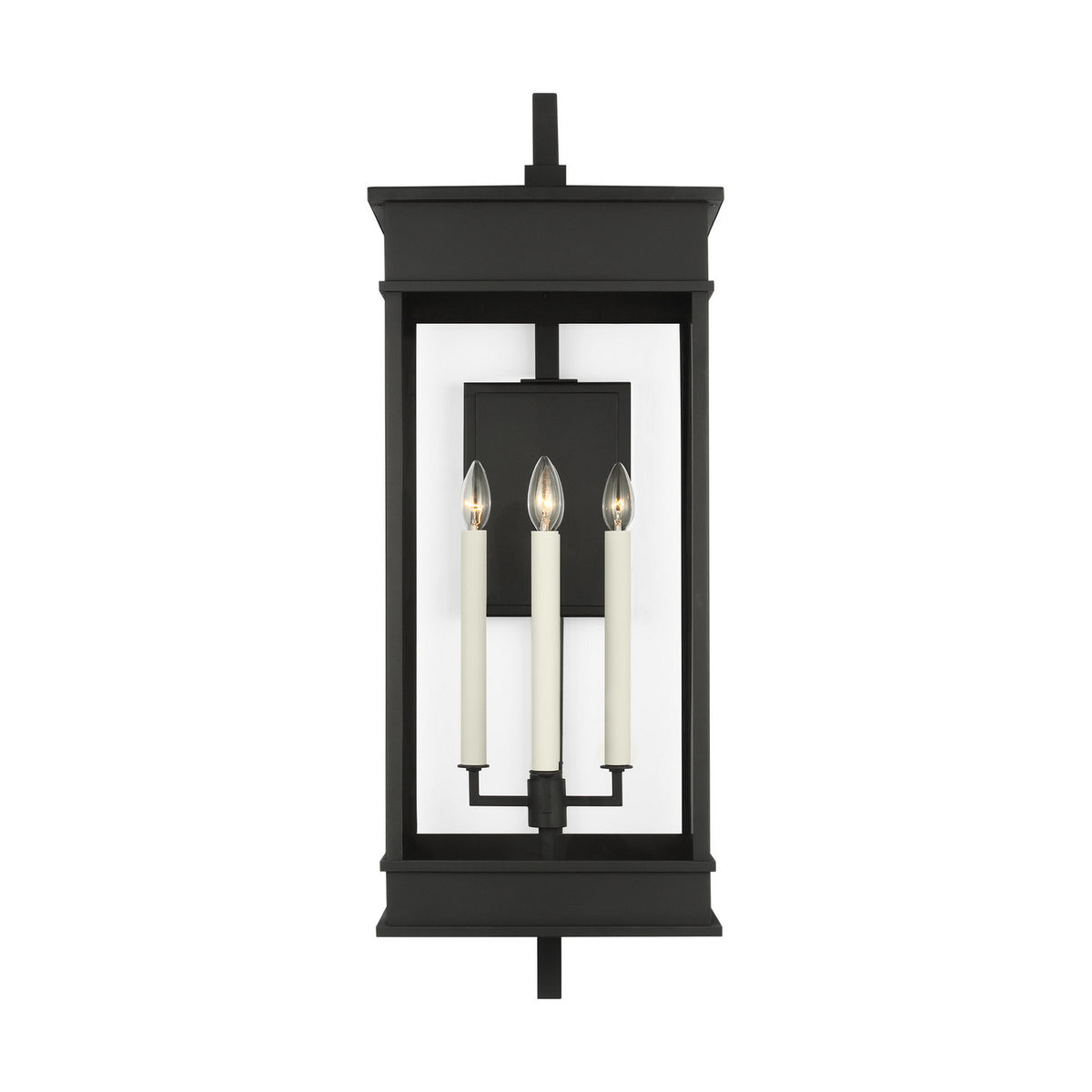 Cupertino Four Light Outdoor Wall Sconce in Textured Black