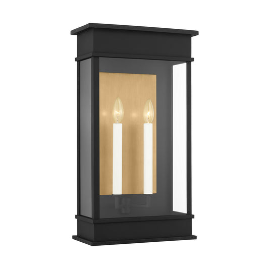 Cupertino Two Light Outdoor Wall Sconce in Textured Black