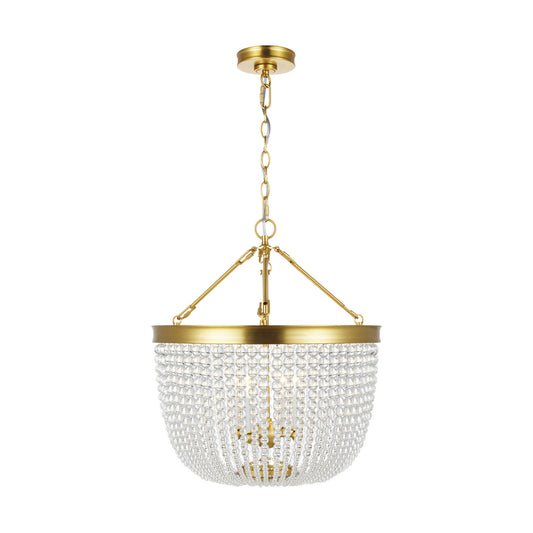 Summerhill Four Light Pendant in Burnished Brass
